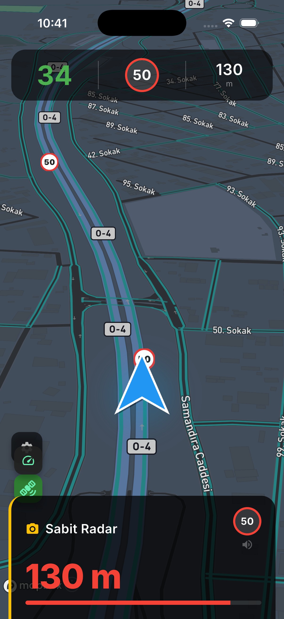 Sabit radar yaklaşma uyarısı